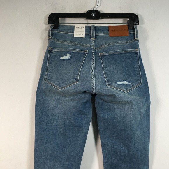 Lucky Brand High Rise Denim Mom Jean, Women's Size 4/27 Ankle - Blue - Picture 11 of 14